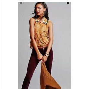 CAbi, "Cheers" #3436, sheer, collared, tank top